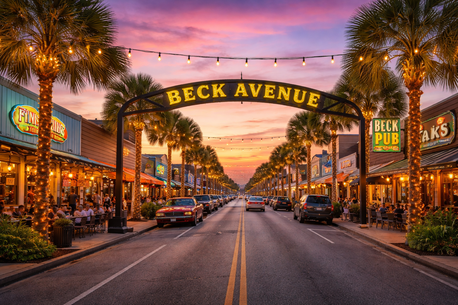 Beck Avenue is the centre of the town