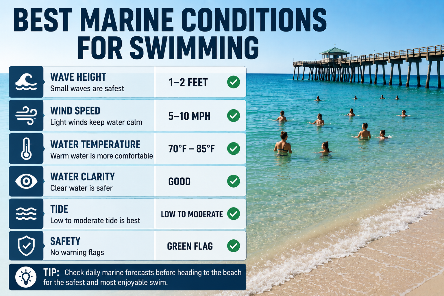 Best Marine Conditions for Swimming