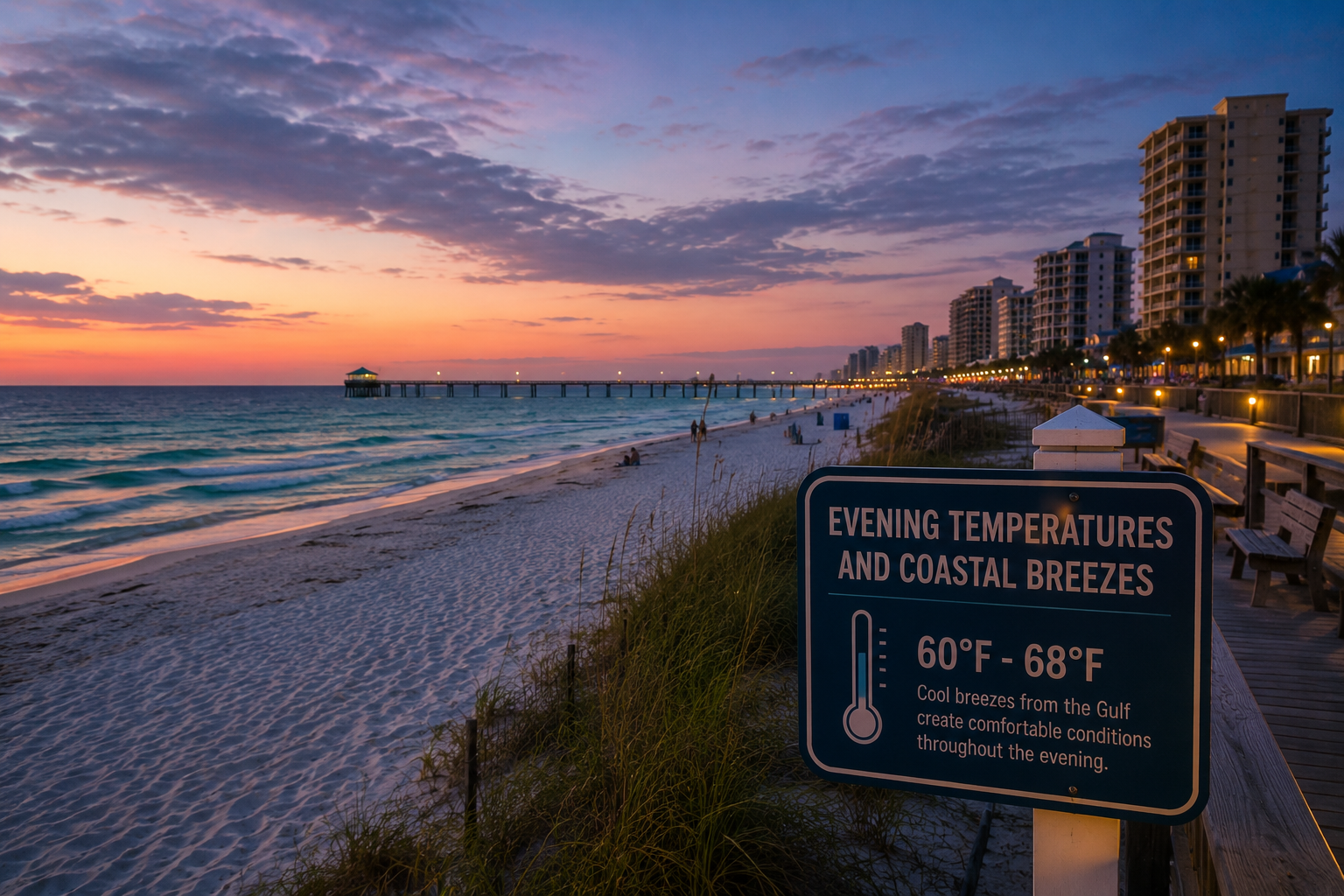 Evening Temperatures and Coastal Breezes
